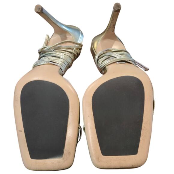 Tony Bianco Feliz Sandal in Gold Nappa Metallic Size 9 - Picture 6 of 6